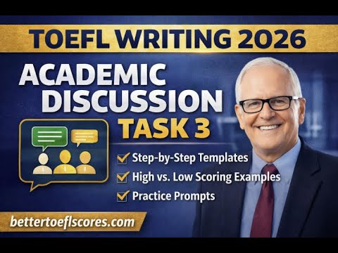 TOEFL Writing 2026: Academic Discussion Masterclass | Task 3 Step-by-Step Templates & Strategies