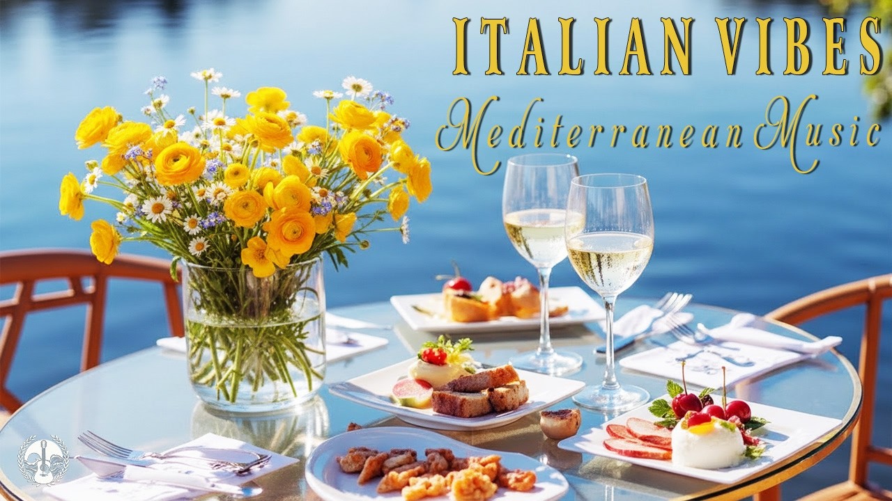 🎶 Italian Vibes & Mediterranean Music 🎶 1+ Hour Relaxing Italy Coast & Lake Como Ambience 4k