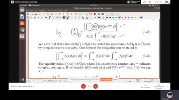 Data Communication | Lecture 16 | Matched Filter and Correlator | 26-02-2021