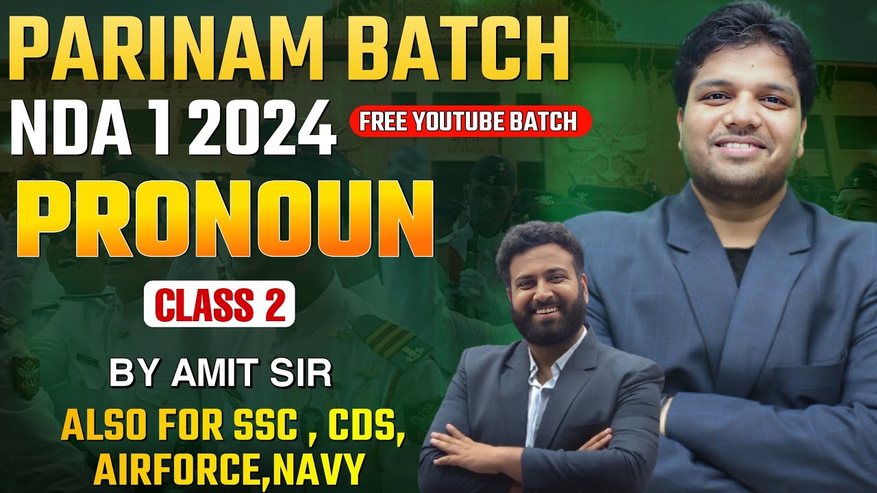 Pronoun For NDA Class - 2 | English For NDA - Target NDA 1 2024 | Learn ...