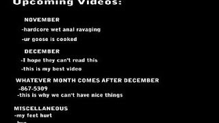 Video release schedule