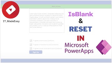 isblank &  Reset Functions in Microsoft Power Apps - IT_MadeEasy