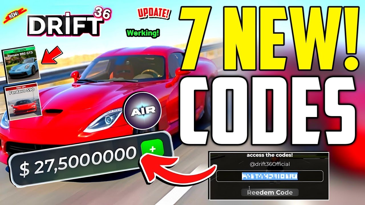 ⚠️UPDATE!💥[CODE]⚠️ DRIFT 36 ROBLOX CODES JANUARY 2026 - DRIFT 36 CODES ...