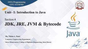 JDK, JRE, JVM and Bytecode of JAVA | Unit-1:Introduction to JAVA | Lecture 3