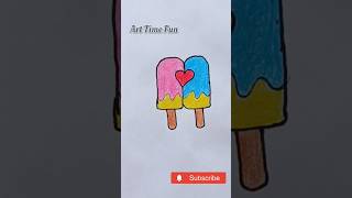 Cute Icecreams Drawing Art Time Fun