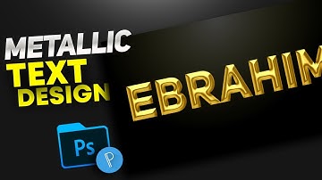 Metallic text design with ps touch | Pixellab metallic text art tutorial |