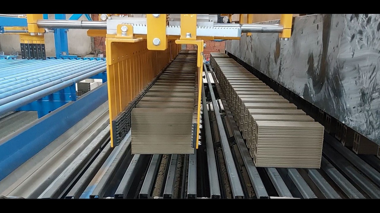 Linea di taglio, carico e scarico completa di essiccatoio rapido per mattoni - Meccanica 2P