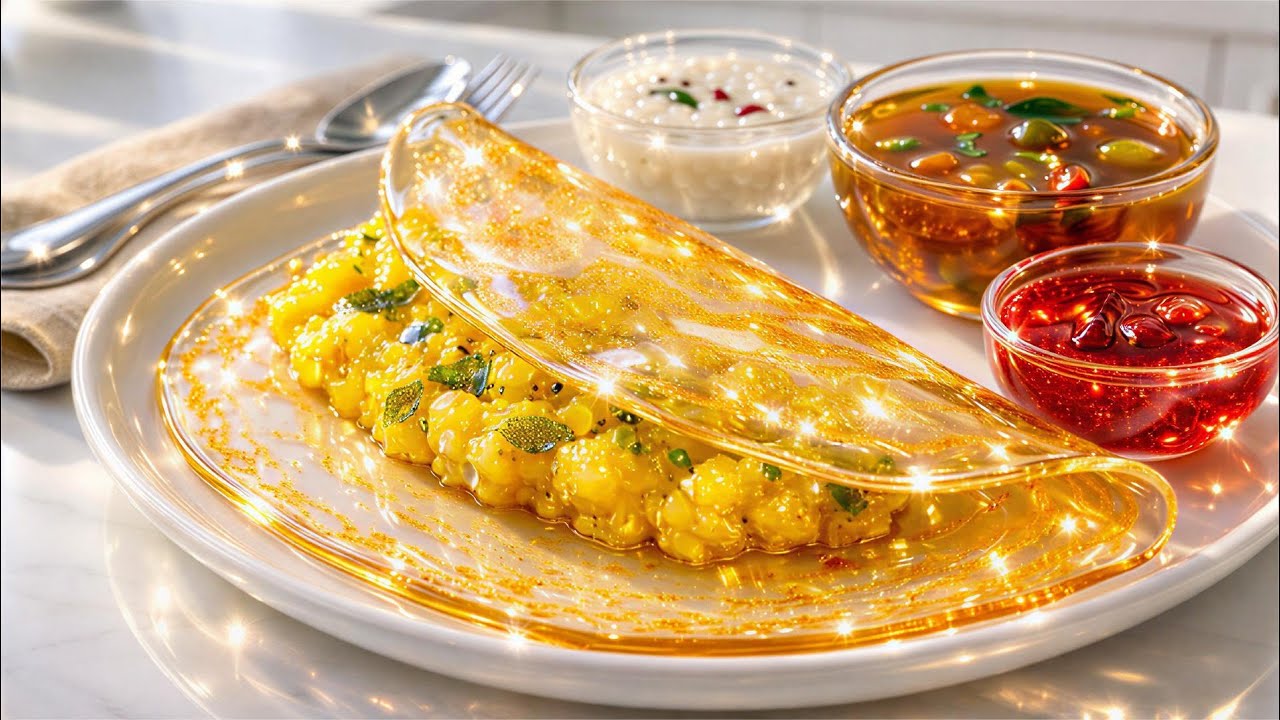 Makin 🇮🇳 INDIA's famous Masala DOSA... But it's Glass 😱✨