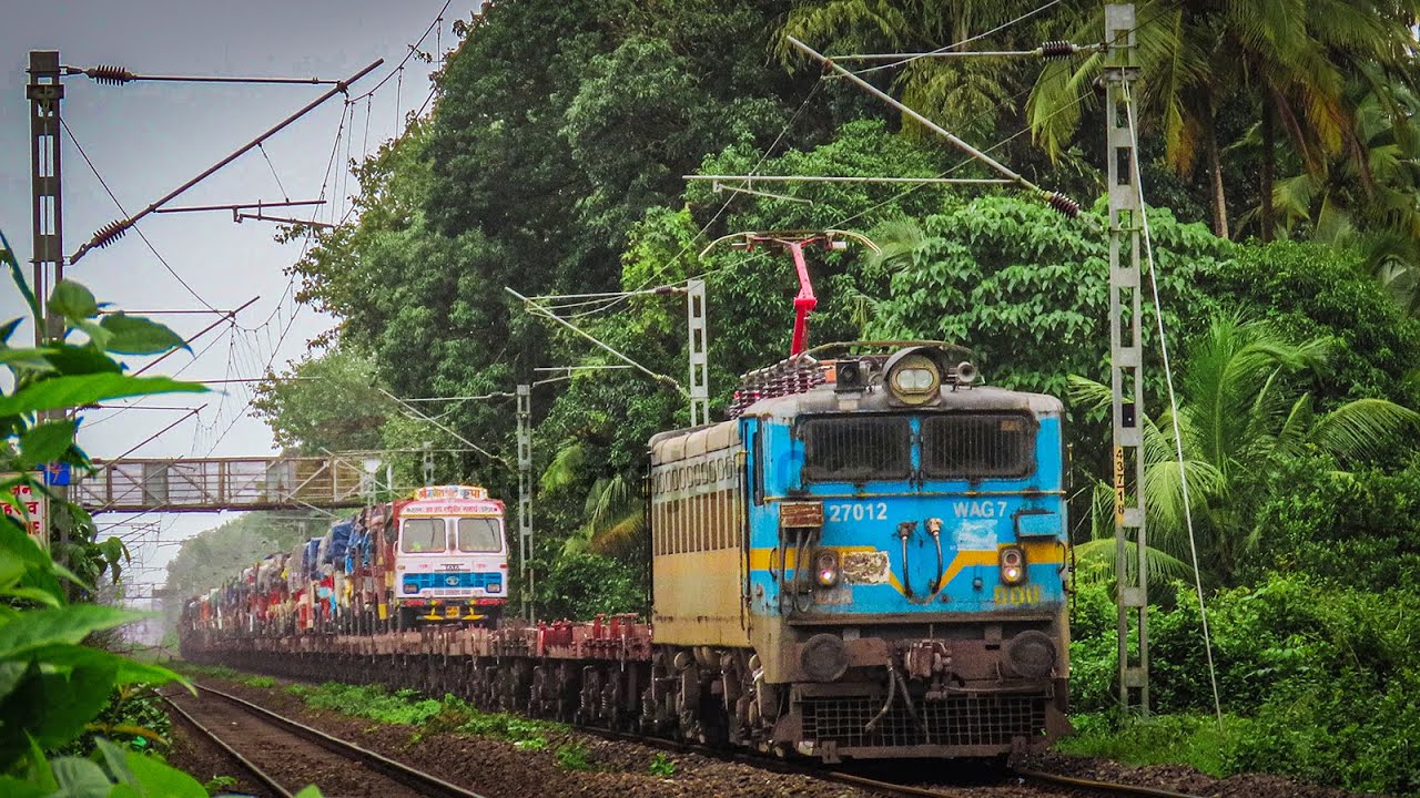 21 in 1 Diesel & Electric Trains from Monsoon Konkan Railways | Goa's Busiest Line #indianrailways