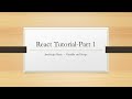 React Tutorial - Part 1 | JavaScript Variables &amp; Scope Explained | var vs let vs const with Examples