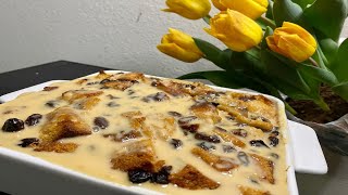 Creamy Bread Pudding | With a Buttery Barbados Rum Sauce