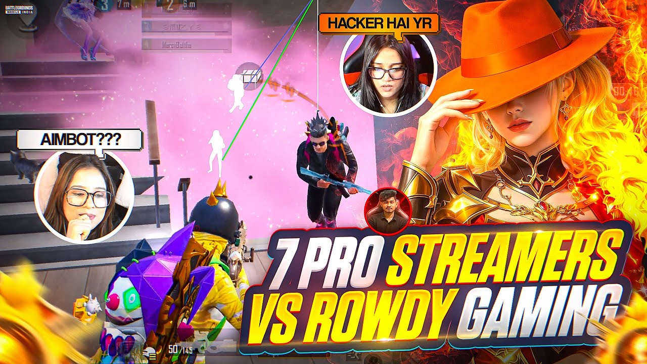 Rowdy Gaming VS 7 Streamers 🔥|| Streamers Reported me For My Skills || BGMI