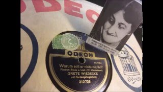 Margarete Wiedecke Warum Soll Er Nicht Mit Ihr? Aufnahme 192425