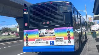 [Oahu] Honolulu Bus #860 Route 40 (retired in 2025)