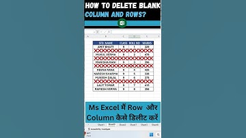 How To Delete Blank Columns And Rows In Excel #excel #exceltips #exceltricks #shorts