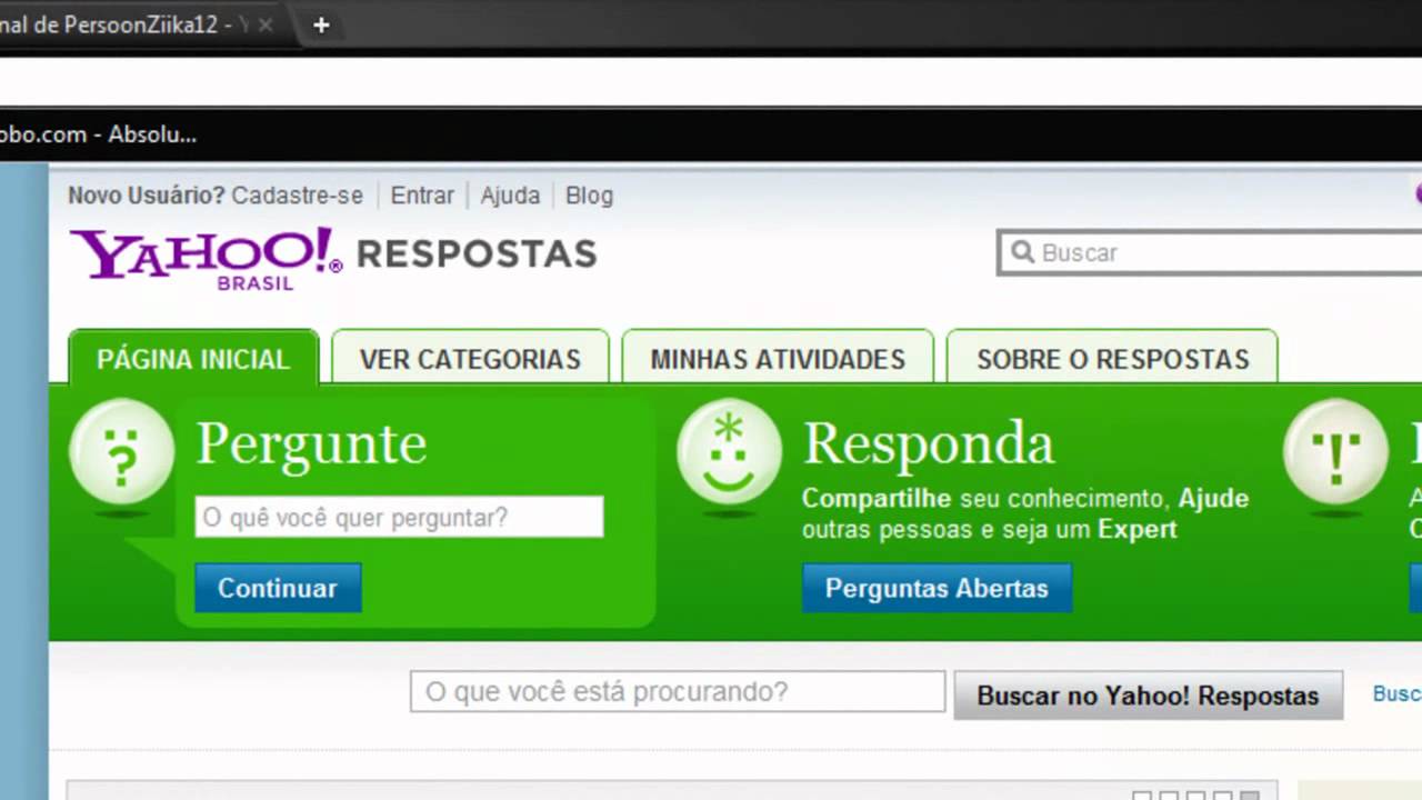 Como entrar no Yahoo Respostas sem conta no Yahoo YouTube