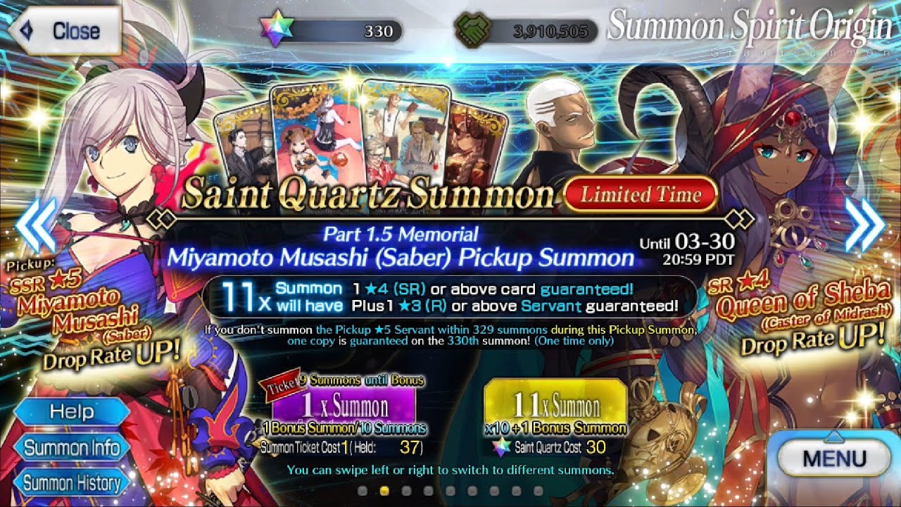 [FGO NA] Musashi NP5 Rolls