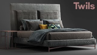№153. Modeling Bed " TwilsSP2802 " Autodesk 3ds Max & marvelous designer №153. Modeling Bed " TwilsSP2802 " Autodesk 3ds Max & marvelous designer