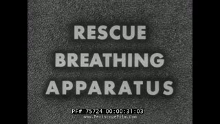 " DAMAGE CONTROL IV: RESCUE BREATHING APPARATUS" 1943 U.S. NAVY FIREFIGHTER TRAINING FILM 75724