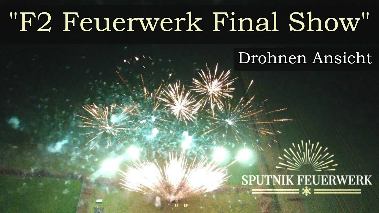 F2 Final Feuerwerk Show / Drohnen Ansicht