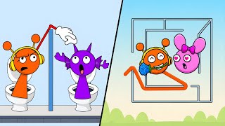 Spooky Long Hand & Big Head Maze / All Level Gameplay: Android,iOS screenshot 4