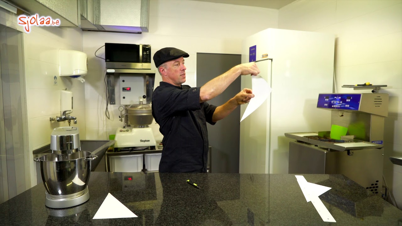 Cornetje of spuitzakje plooien voor chocolade