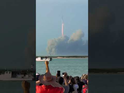 Первый испытательный запуск космического корабля Starship #space #sciecne #наука #spacex #космос