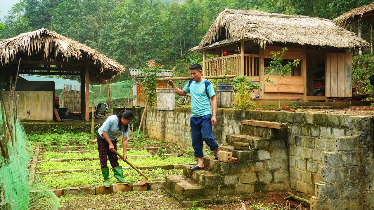 Together we built a beautiful farm in the forest, renovated the vegetable garden, family meals.
