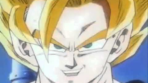 DBZ Goku shows Goten and Trunks Super Saiyan 3