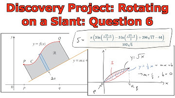 Applications of Integrals: Discovery Project: Rotating on a Slant: Question 6