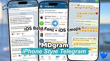 MDGram: iOS Telegram with iOS Bold Font + iOS Emojis on Android (iPhone Interface)