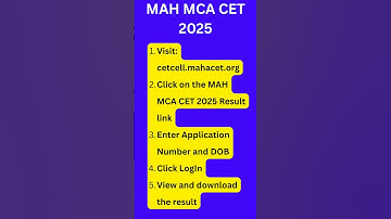How to Check MAH MCA CET 2025 Result | Step-by-Step Guide #mahmcacet2025 #mcacetresult