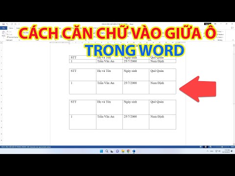 #1 Cách Căn Chữ Giữa Ô Trong Word Cực Dễ Mới Nhất