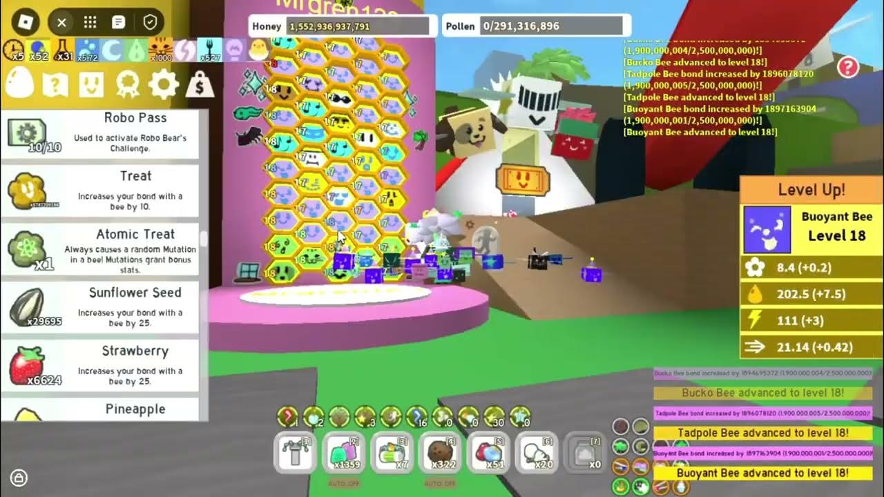 Bee Swarm Simulator Leveling Up Bees To Level 18! YouTube