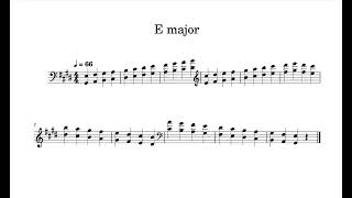 E major scale in Sixths – for cello practice