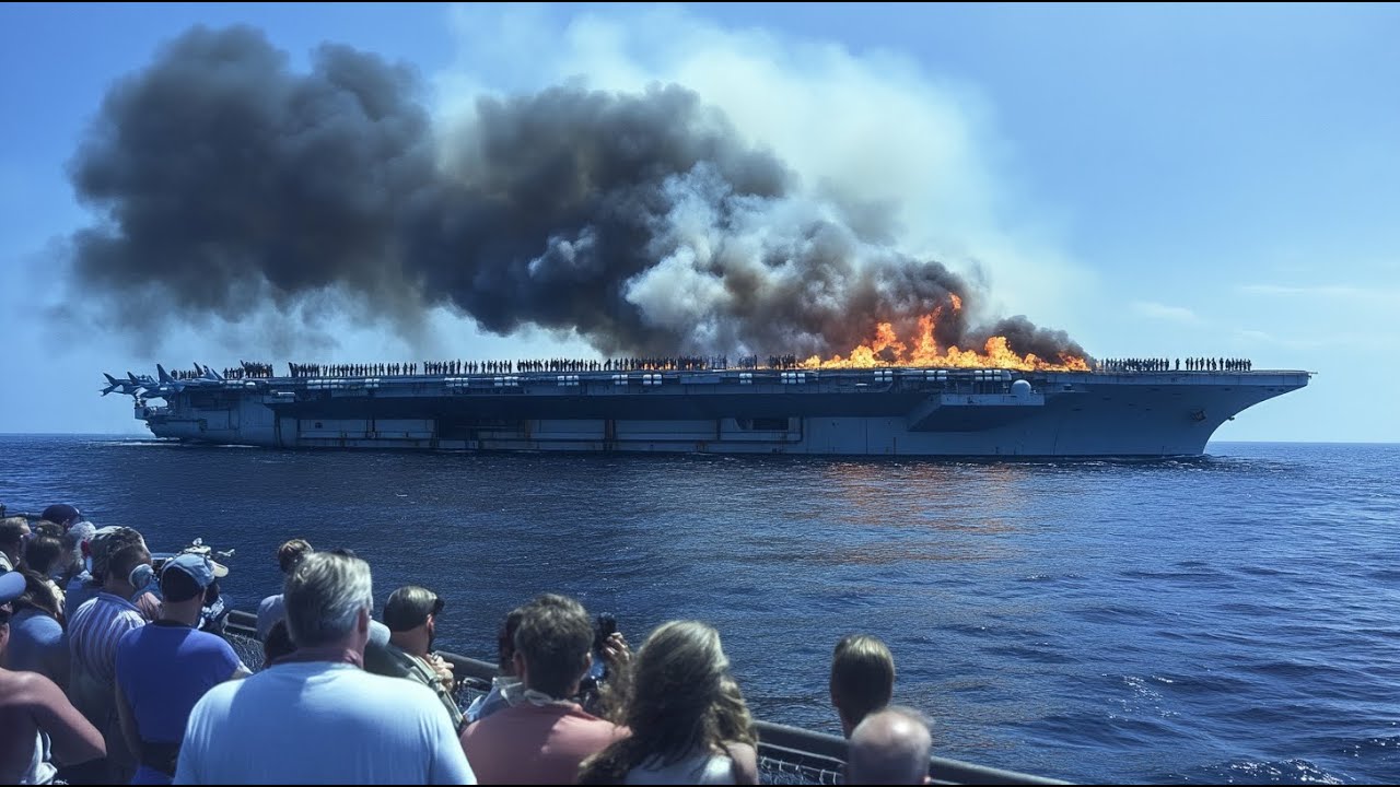 Минуту назад гигантский американский авианосец был уничтожен российским истребителем Су-57 в Гренл