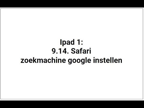 safari instellen als zoekmachine