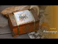 How to Decorate a Vintage Chest Box with Decoupage & Stencils | DIY Floral Keepsake Box