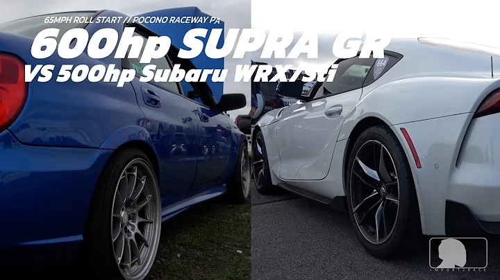600hp Supra GR vs 500hp Subaru WRX STi 65mph Roll Start