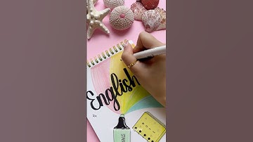 Easy Idea for Front Page | English ✏️ #shorts #halyncalligraphy #frontpage