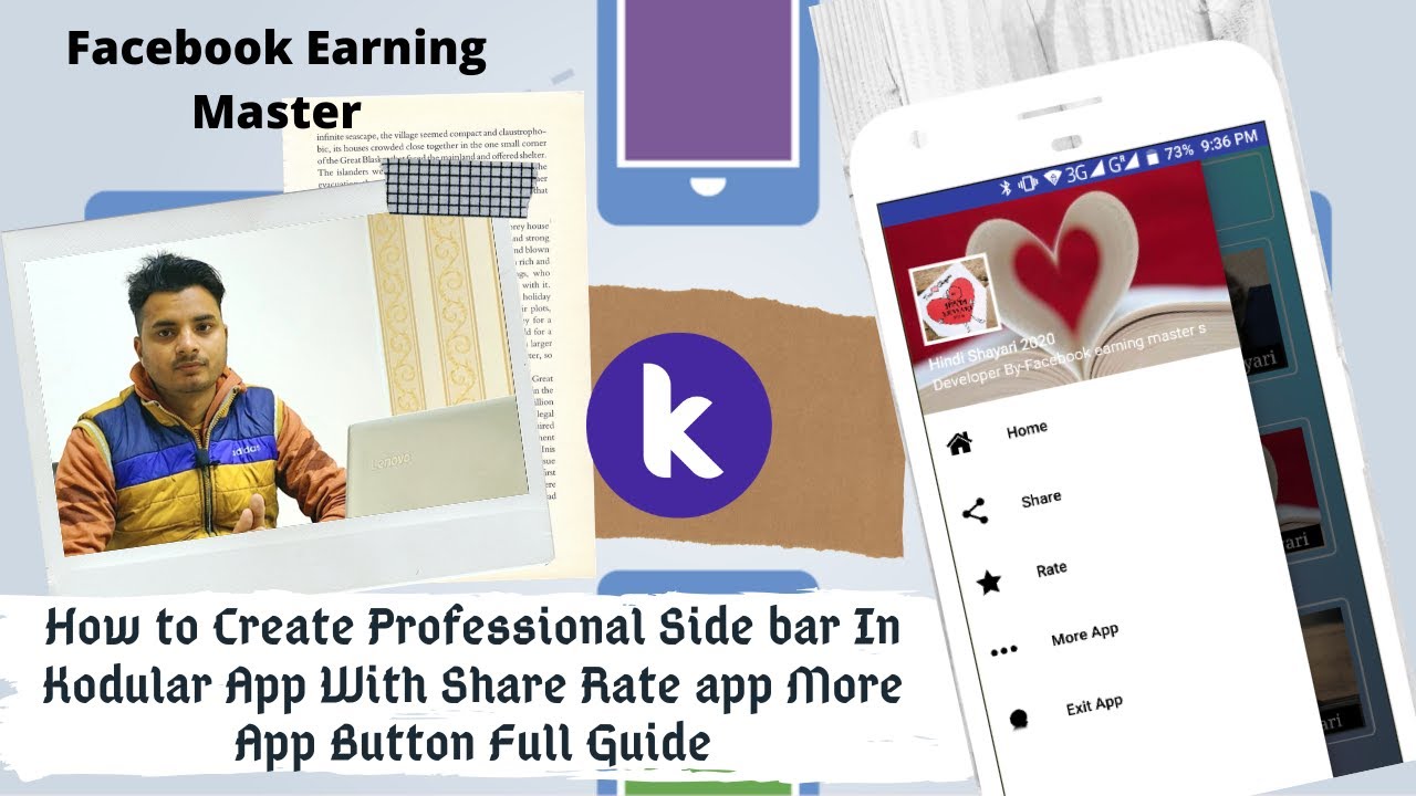 How To Create Sidebar In Kodular !! Apne App Me Menu Bar Kaise Lagye