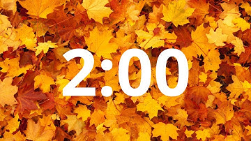2 Minute Autumn/Fall  Countdown Timer With Music and Alarm (Simple Beep)
