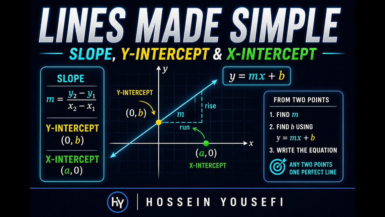 How to Find the Equation of a Line from a Graph | Slope-Intercept Made ...