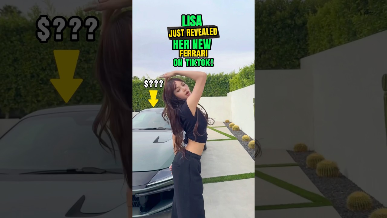 LISA Just Revealed Her New FERRARI On TikTok! 😱 #lisa #shorts #blackpink