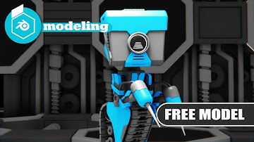 Blender utility robot  modeling tutorial free download