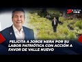 Álvaro Arvelo felicita a Jorge Mera por su labor patriótica con acción a favor de Valle Nuevo