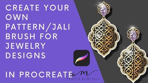 How to create a Cutwork/ Jali Pattern Brush in Procreate for your Jewelry designs?