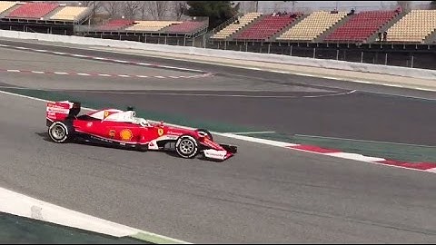 F1 2016 - Barcelona Test 1, Day 2 - Sebastian Vettel in action in the SF16-H