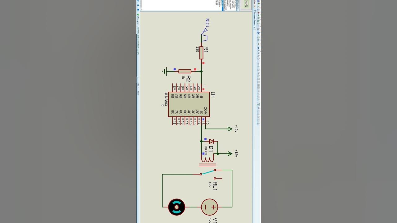 Uln2803 ic simulation using proteus uln2803 youtube