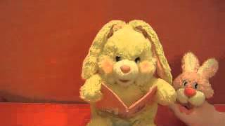 DanDee Animated Easter Bunny reading 'The True Story of Easter.'